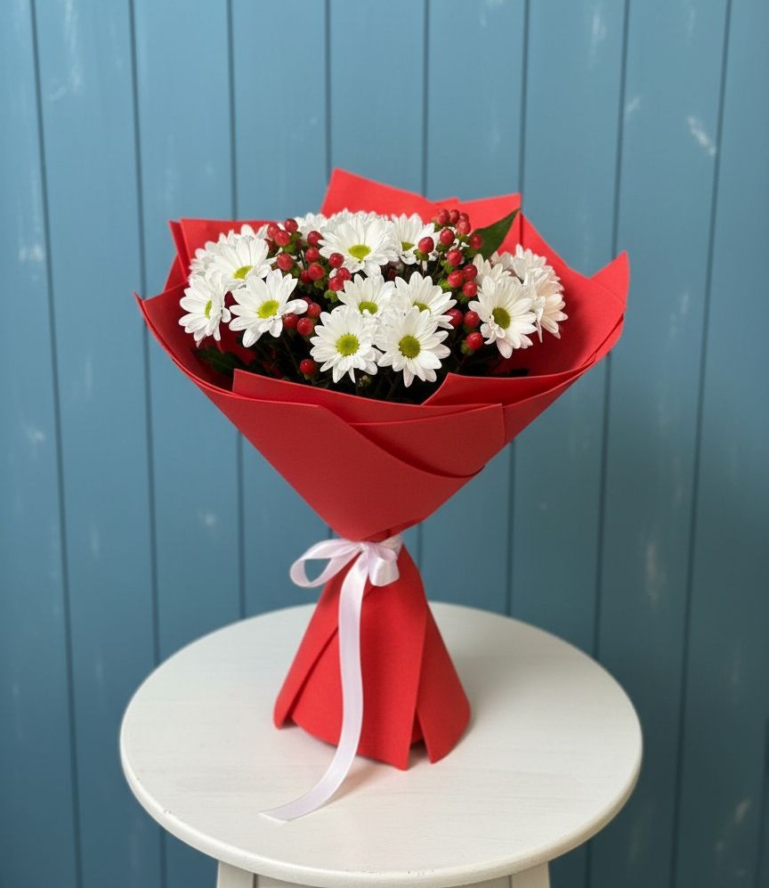 Букет цветов из: Хризантемы в Тим