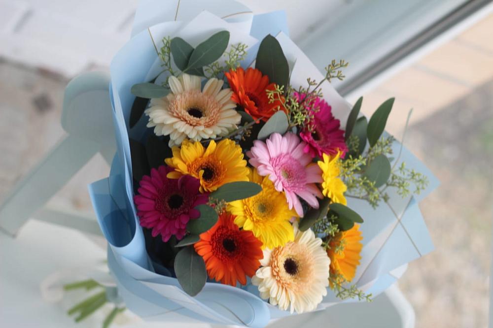 Букет цветов из: Герберы в Тим