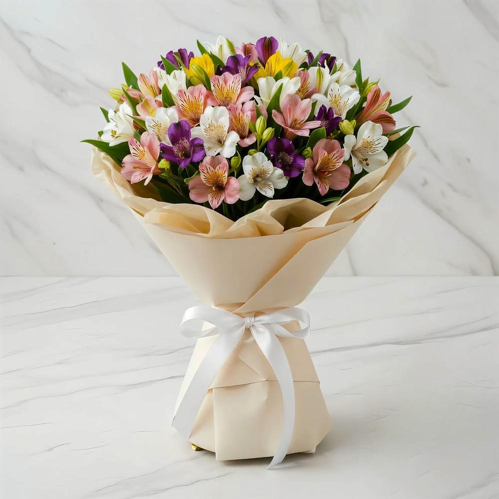 Букет цветов из: Альстромерии в Тим