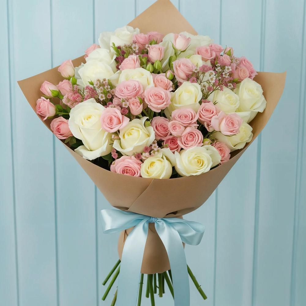 Букет цветов из: Розы в Тим