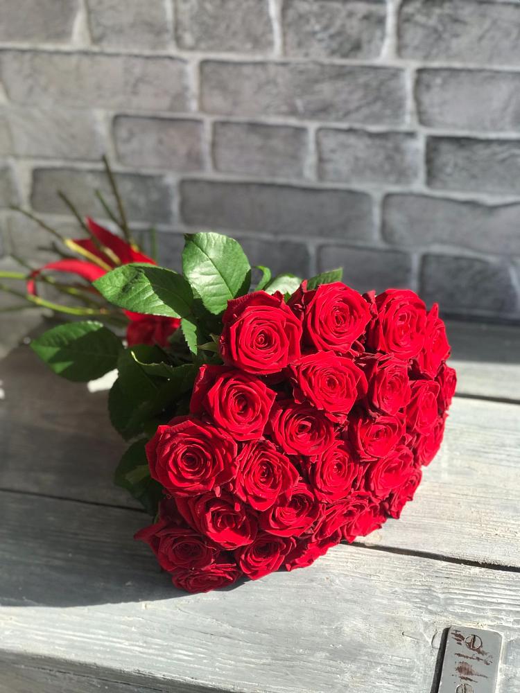 Букет Красные розы Фридом в Тим