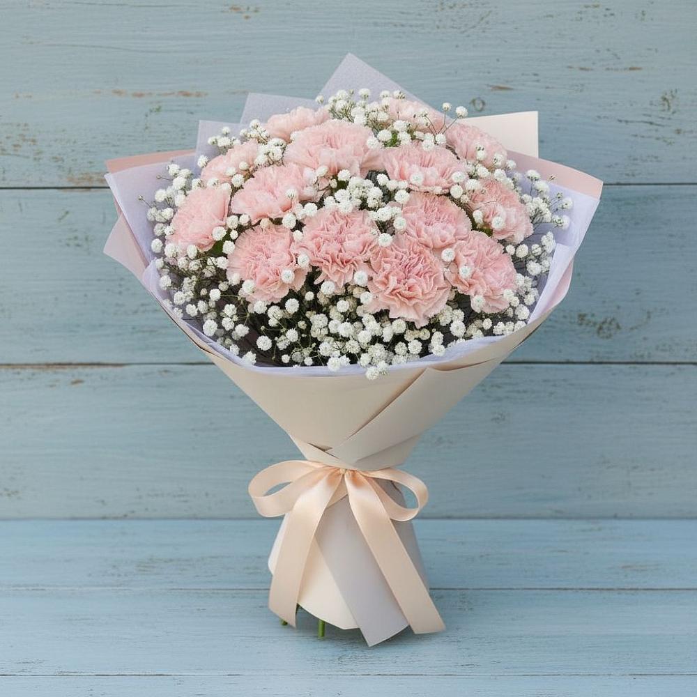 Букет цветов из: Гвоздики в Тим