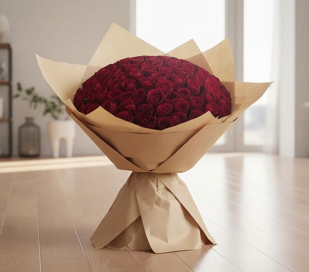 Букет 101 Красная роза в Тим