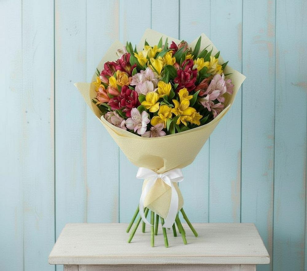 Букет цветов из: Альстромерии в Тим