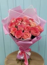 Букет 15 Розовых роз Равель в Тим